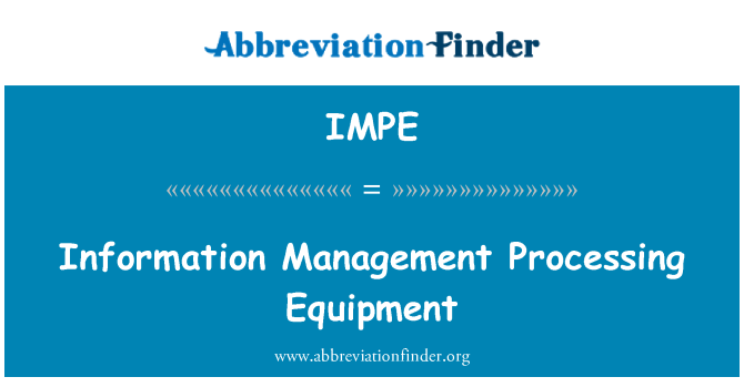 IMPE: 情報管理の処理装置