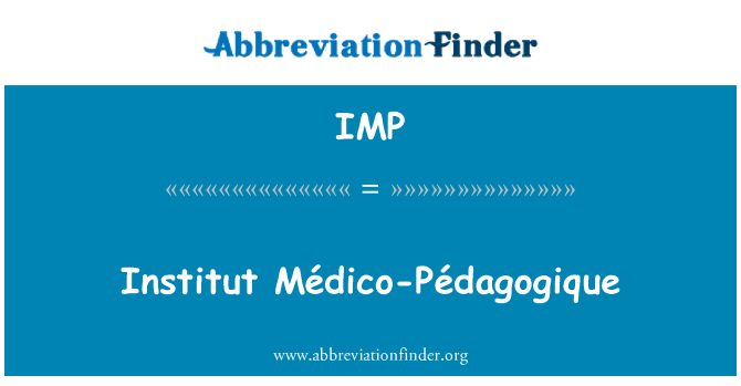 IMP: Institut Médico-高等教育