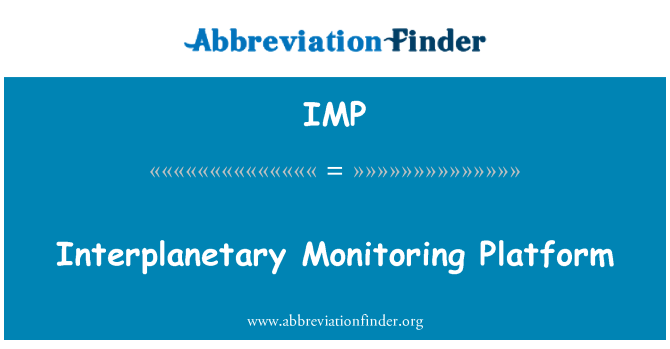 IMP: Interplanetariske overvågnings Platform