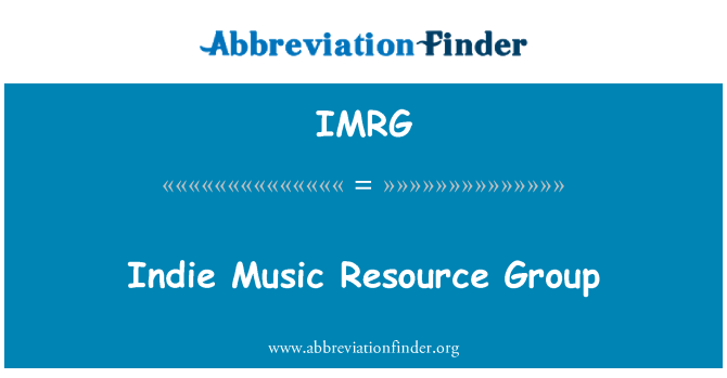 IMRG: Indie muziek resourcegroep