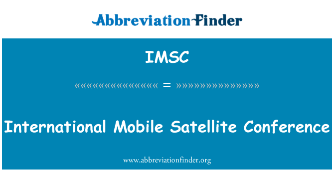 IMSC: Mobilnim satelitskim konferencije