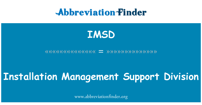 IMSD: Telepítés kezelési terméktámogatási részlegének