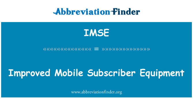 IMSE: Amelyore mobil abònen ekipman