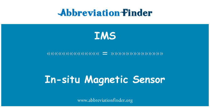 IMS: In-situ μαγνητικό αισθητήρα