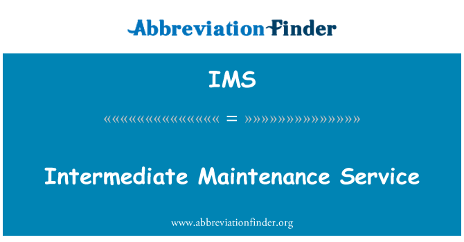 IMS: Mellemliggende vedligeholdelsesservice