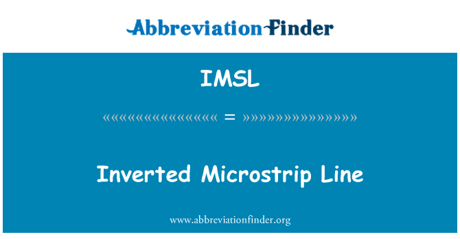 IMSL: Obrnjen Microstrip Line