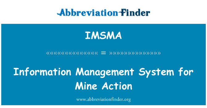 IMSMA: 地雷情報管理システム