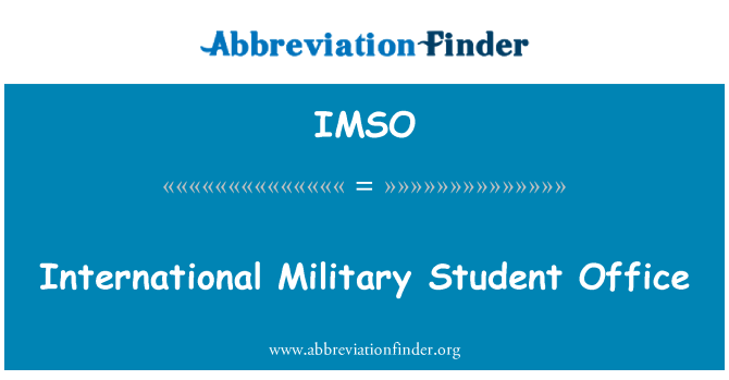 IMSO: 軍事留學生辦公室