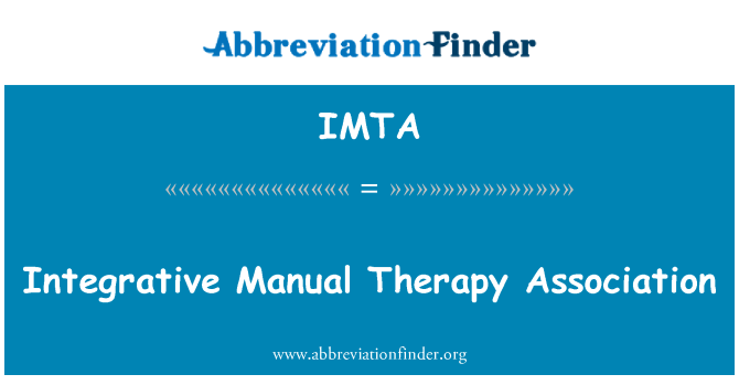 IMTA: Integračné manuálna terapia asociácie