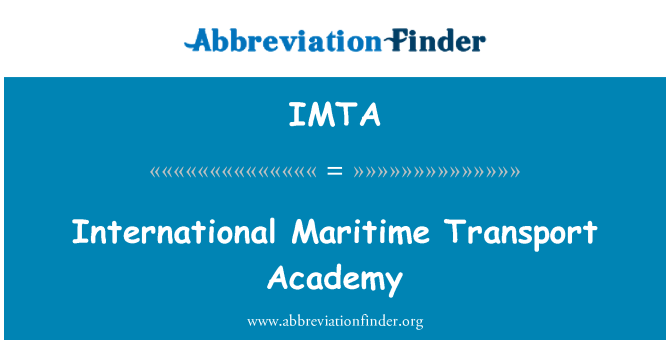 IMTA: Academia Internacional de transporte marítimo