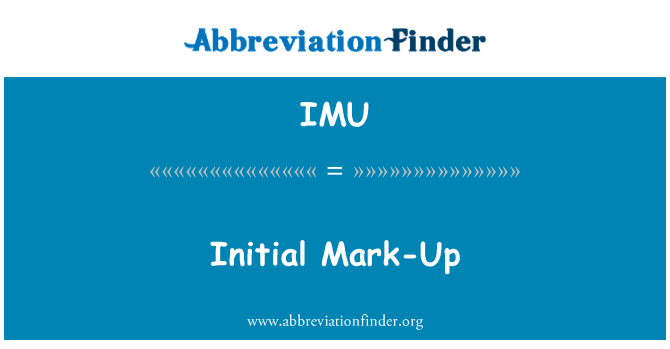 IMU: Pradinis antkainis