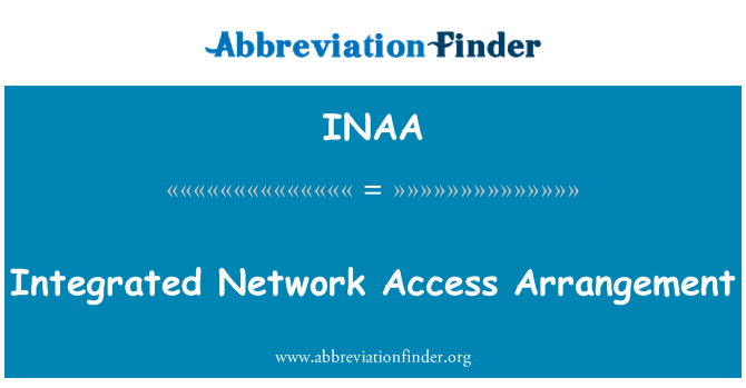 INAA: Arranġament tal-aċċess tan-Network integrat