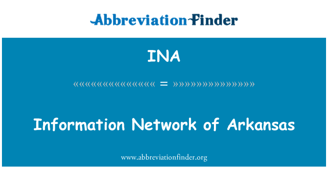 INA: Réseau d'information de l'Arkansas