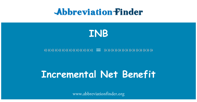 INB: Incremental Net Benefit