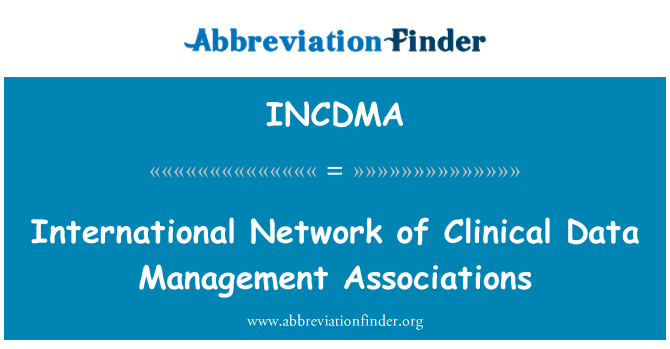 INCDMA: Mezinárodní síť sdružení Management klinické údaje