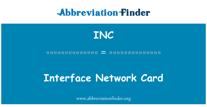 INC: Liittymän verkkokortti
