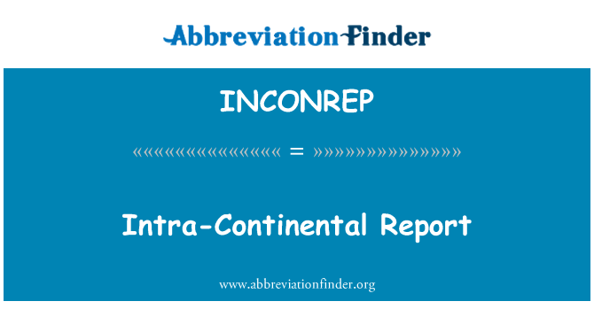 INCONREP: Rapport intra continentale