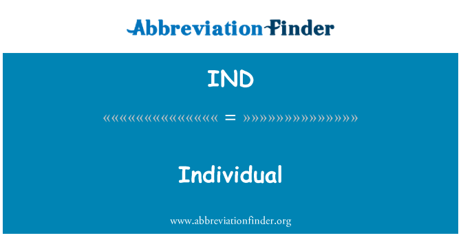 IND: 个人