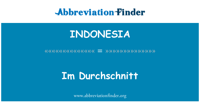 INDONESIA: Im Durchschnitt