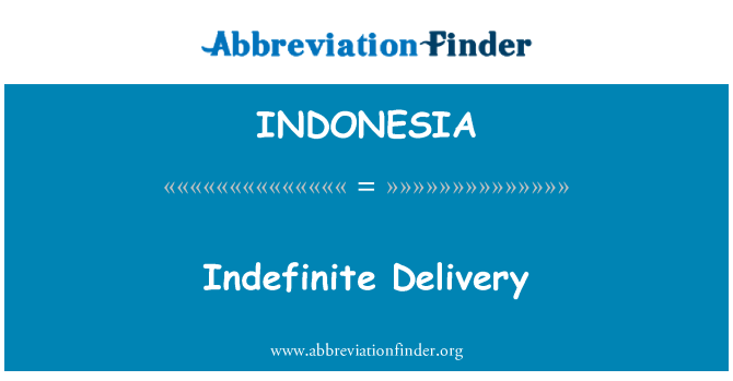 INDONESIA: Toistaiseksi toimitus