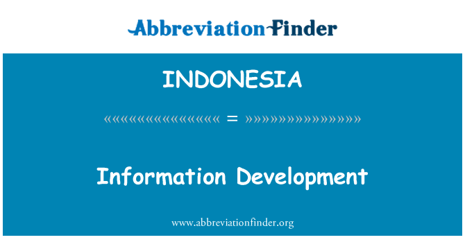 INDONESIA: Information Development