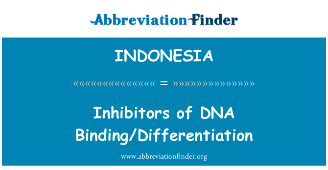 INDONESIA: Inhibiteurs de DNA Binding/différenciation