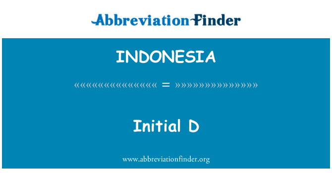 INDONESIA: D inizjali