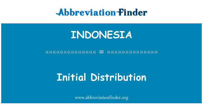 INDONESIA: प्रारंभिक वितरण