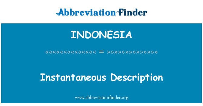 INDONESIA: Deskrizzjoni istantanju
