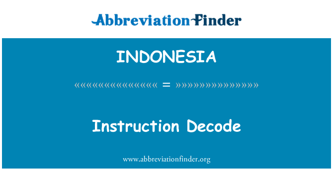 INDONESIA: Istruzzjoni jiddekodifika r