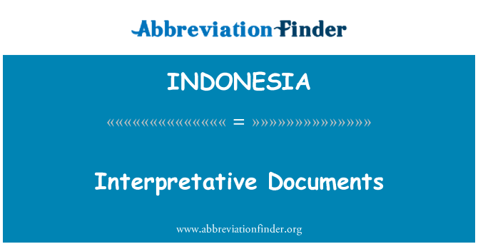 INDONESIA: 解释性文件