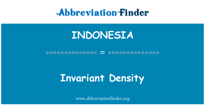 INDONESIA: Invariantu blīvums