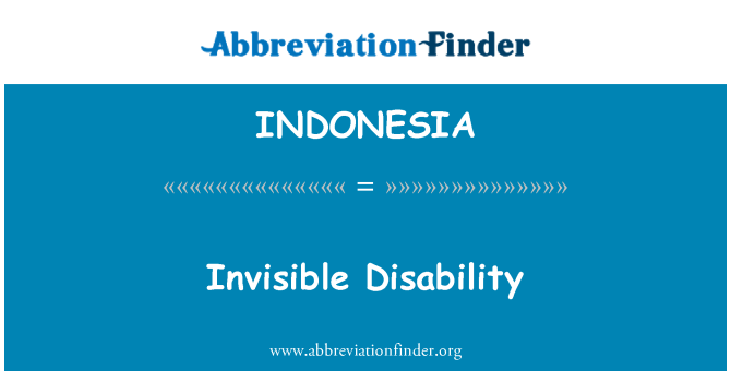 INDONESIA: الإعاقة الخفية