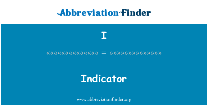 I: Indikaator