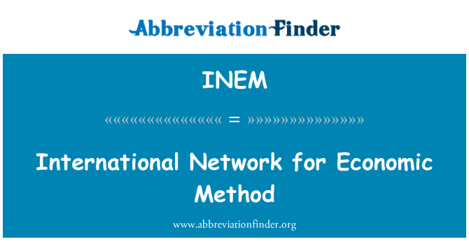 INEM: International Network for Economic Method