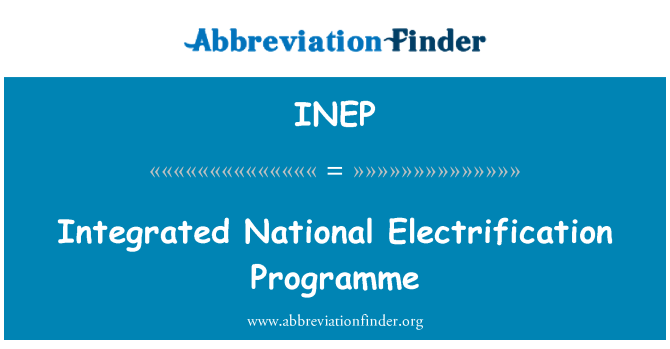 INEP: Geïntegreerde nationale Electrification programma