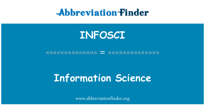 INFOSCI: Informatica