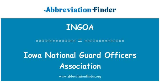 INGOA: Iowa Garda Nasional petugas Asosiasi
