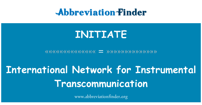 INITIATE: شبکه بین المللی برای Transcommunication کلام