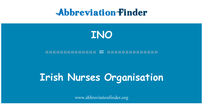 INO: Irish Nurses Organisation