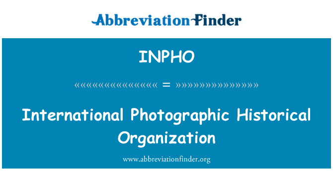 INPHO: Mednarodni fotografski zgodovinskih organizacije