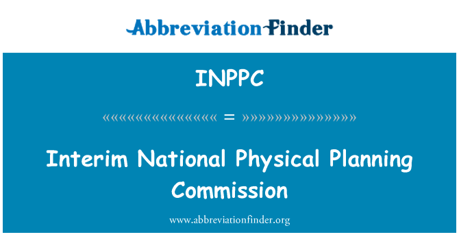 INPPC: Prozatímní Národní fyzikální plánovací Komise
