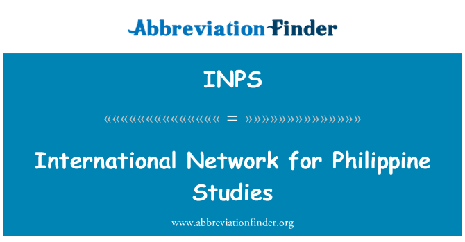 INPS: Internationaal netwerk voor Filippijnse Studies