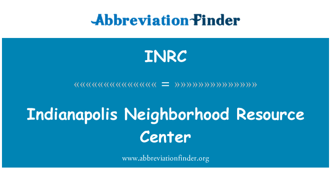 INRC: Ċentru tar-riżorsi tal-Neighborhood ta ' Indianapolis