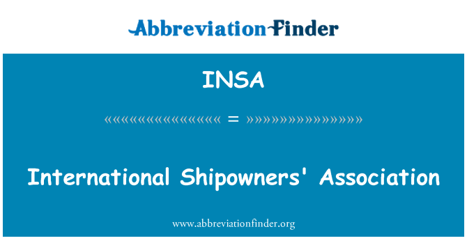 INSA: International Shipowners' Association