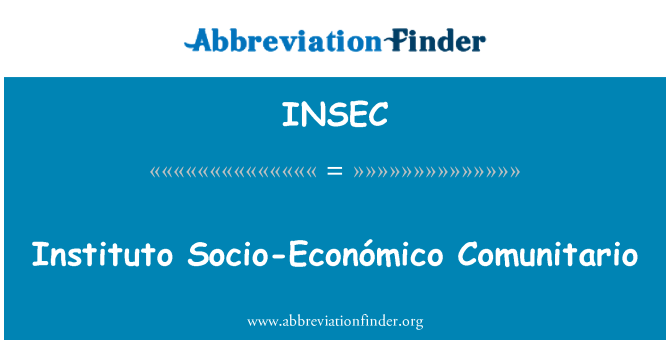 INSEC: Instituto สังคม Económico Comunitario