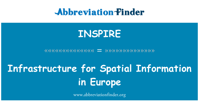 INSPIRE: Infrastructure for Spatial Information in Europe