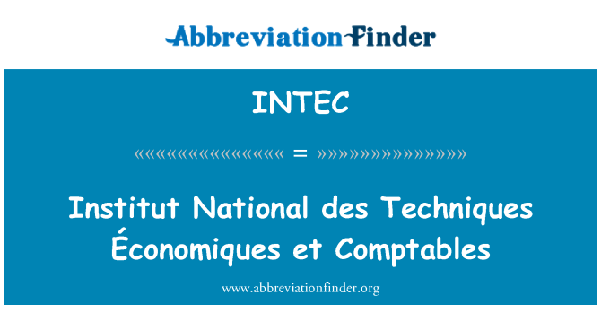 INTEC: Institut National des techniky Économiques et Comptables