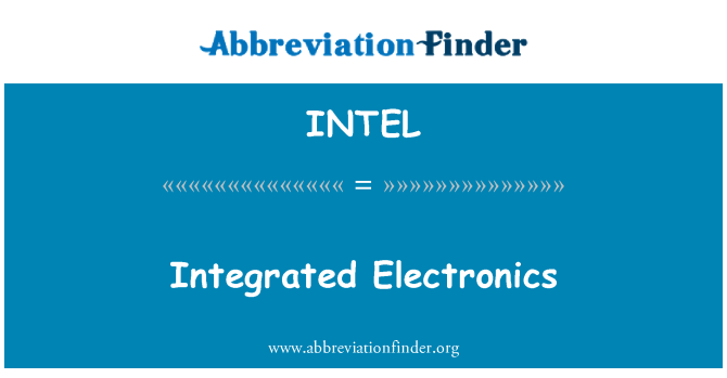 INTEL: Integruota elektronika