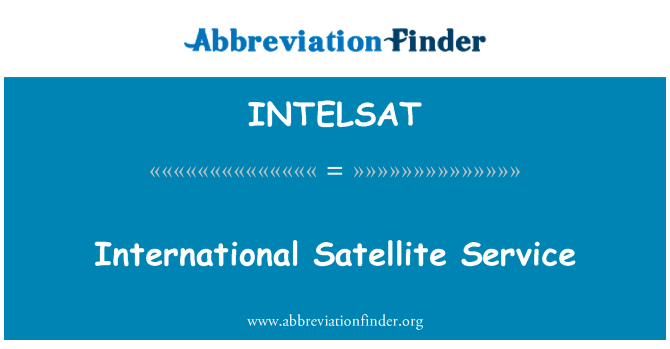 INTELSAT: Mezinárodní satelitní služby